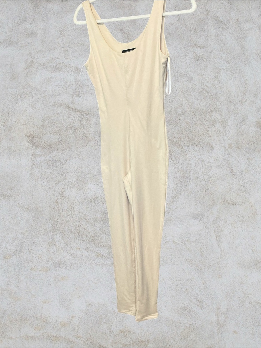 Cream One-Piece Sleeveless Jumpsuit